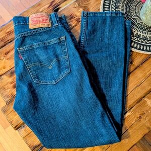 455-Levi's Men's‎ Dark Blue Straight Jeans